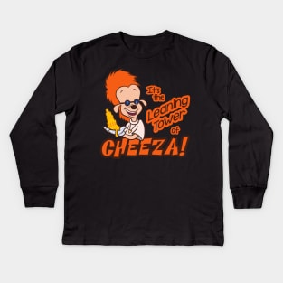 Leaning Tower of Cheeza Kids Long Sleeve T-Shirt